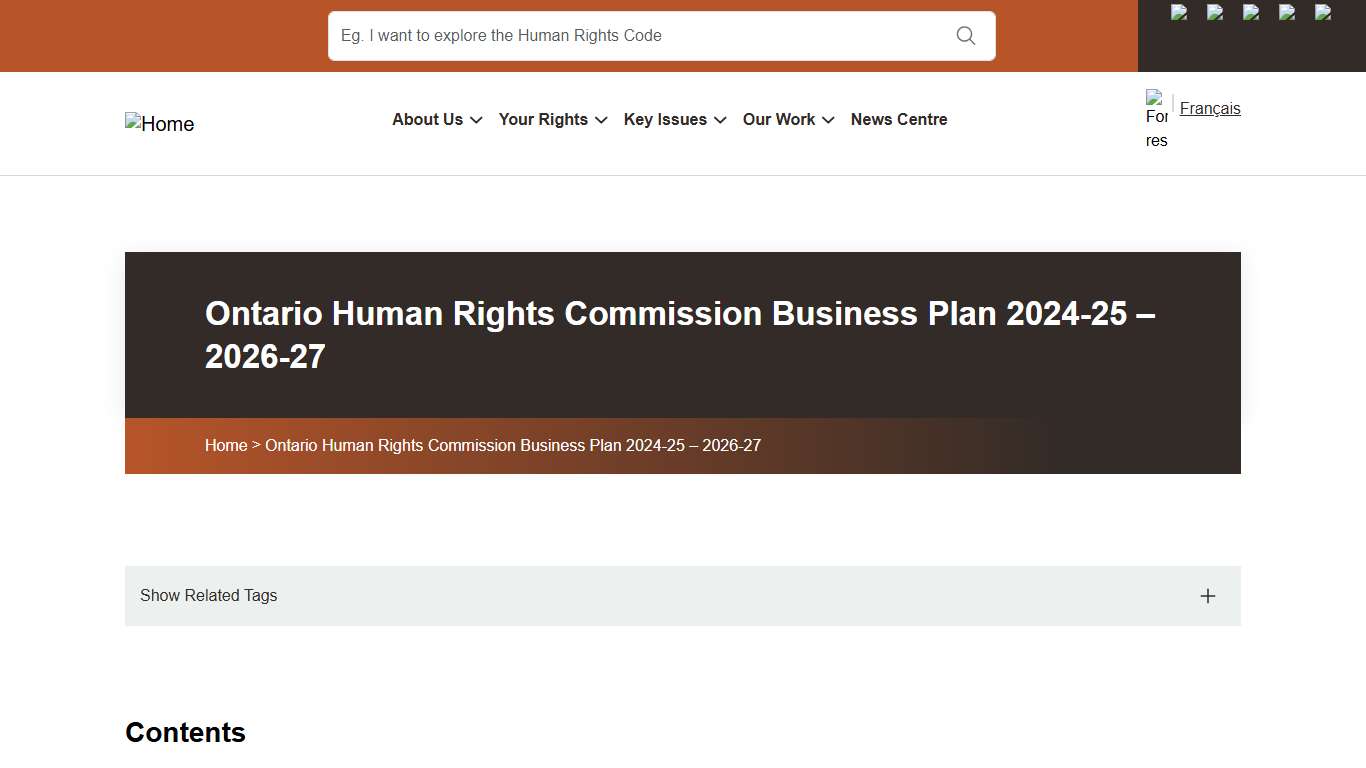 Ontario Human Rights Commission Business Plan 2024-25 – 2026-27 Ontario Human Rights Commission