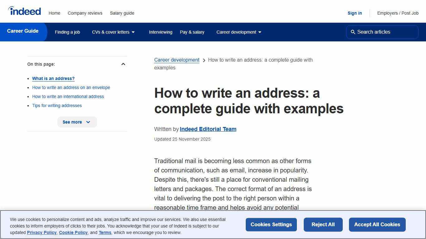 How to write an address: a complete guide with examples Indeed.com UK